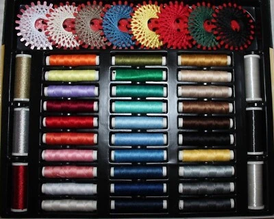 Nähgarn Set Nähboutique Nähbox 44 Teile Syngarn Spulen Spezial Sternzwirn  uvm - Bild 1 von 3