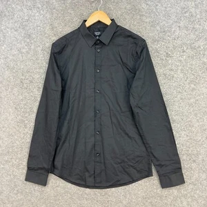 NEW Boohoo Mens Shirt Size Medium Black Slim Fit Long Sleeve Button Up 41420 - Picture 1 of 10