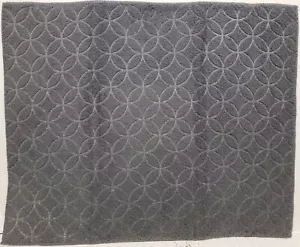 "Tappetino asciugapiatti stampato in microfibra (15""x19"") GRIGIO SCURO CERCHI GEO, retro nero, SB - Foto 1 di 10