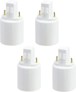 4 Pcs Light Socket Adapter Gx23 to E27 Converters Lamp Holder 2 Pin Bulb Base Ad - Picture 1 of 12
