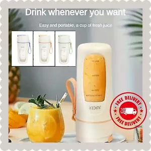 Portable Mini Juicer Cup, USB Rechargeable Smoothie Maker for Travel w. 10-Blade - Picture 1 of 15