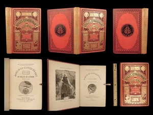1887 Jules Verne 1st ed Robur the Conqueror Extraordinary Voyages Hetzel RARE - Picture 1 of 24