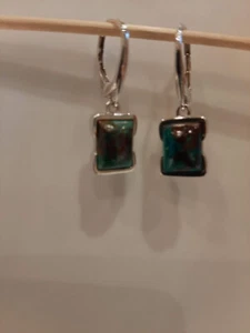 Ohrringe/Ohrhänger mit Chrysokoll Edelsteinen 5,799 ct -925er Silber von Juwelo - Bild 1 von 9