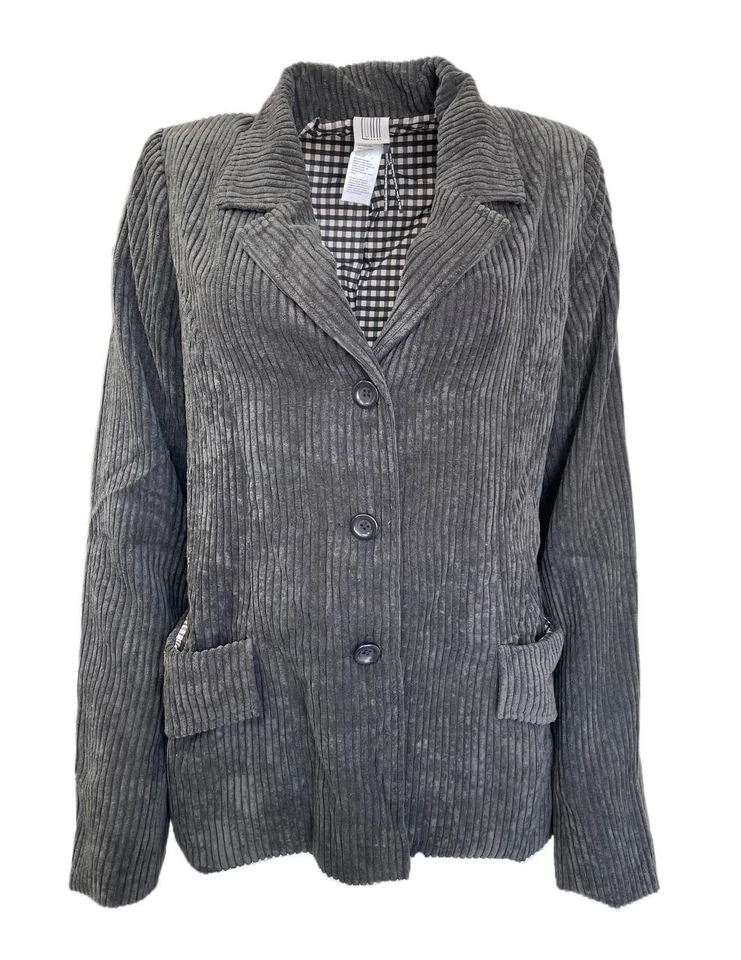 Chaqueta acanalada Lunn Jais Elephant para mujer talla 3 nueva con etiquetas Foto 1 de 2