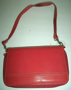 Mundi Ladies Leather Wristlet Wallet,Red - Picture 1 of 3