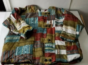 Vintage Patchwork Stepp Jacke Blazer Viskose Patches 2XL Made in Guatemala - Bild 1 von 11