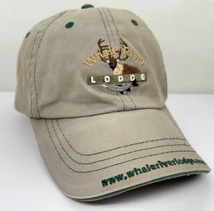 Vintage 90’s Whale River Lodge StrapBack Hat RARE Cotton Gray Discontinued OSFA - Picture 1 of 17