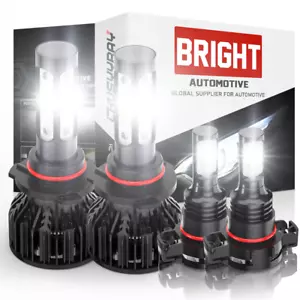 For GMC Sierra 1500 2500 2014 2015 LED Headlight + Fog Light Bulbs White Combo - Picture 1 of 13
