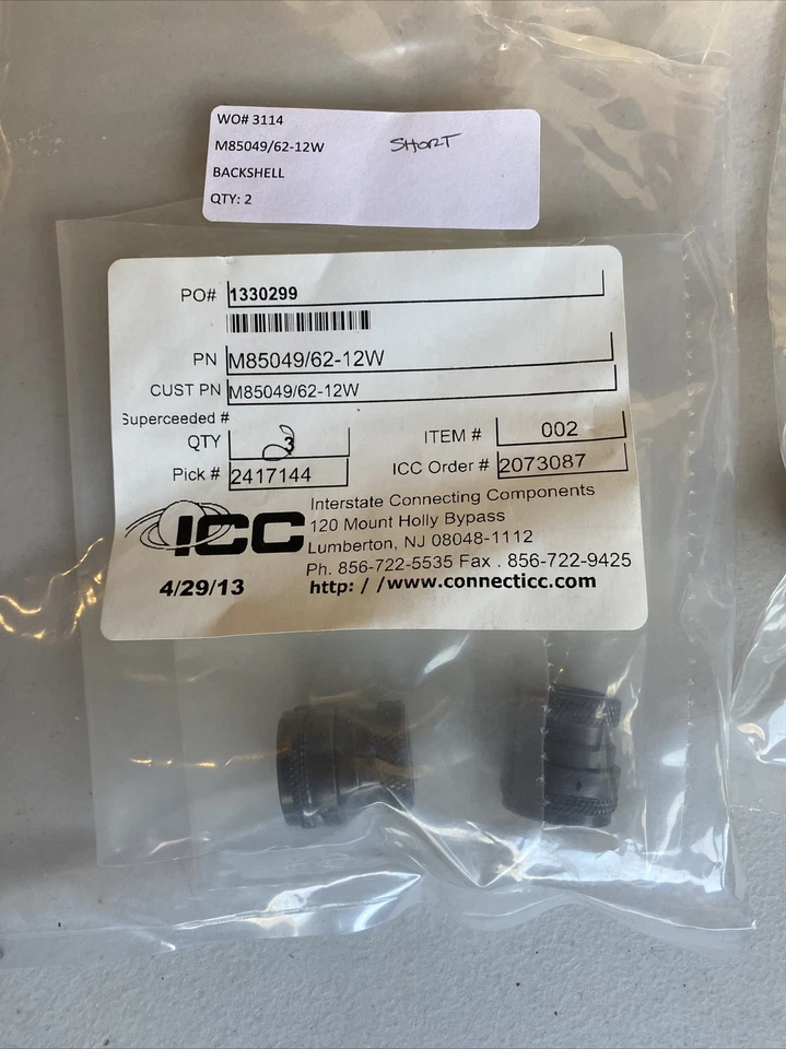 M85049/62-12W ICC shrink boot coupling - Image 1 of 1