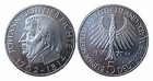 J393  5 DM Gedenkmünze Johann g. Fichte 1964 J   