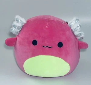 Malvaviscos blanqueadores rosa caliente Archie el Axolotl 8"" Kellytoy Blacklight Squad peluche nuevo - Imagen 1 de 5