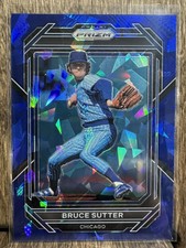 2023 Panini Prizm Baseball Bruce Sutter Blue Cracked Ice Prizm #284 Chicago Cubs