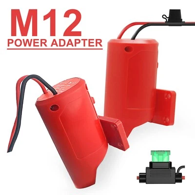 DIY Adapter Power Wheels Dock 14 AWG Compatible With Milwaukee M12 12V Battery