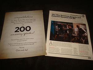 SUPERNATURAL congrats ads article 200th episodes Jared Padalecki, Jensen Ackles - Picture 1 of 3
