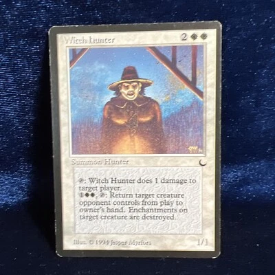 Witch Hunter The Dark  Rare Magic The Gathering Mtg Card 1994 Vintage - Image 1 of 4