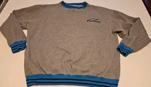 Carolina Panthers Mens Vtg 90's Carolina NFL Sweatshirt XL Gray Logo 7 Game Day - Picture 1 of 12