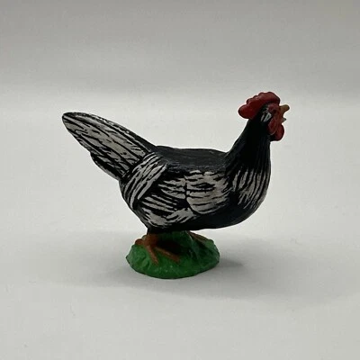 Schleich 13018 Hen Black and White farm life hard to find retired toy figure - Image 1 of 3