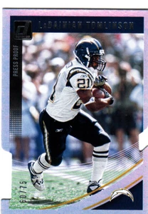 Panini Donruss LaDainian Tomlinson 2018 #60/75 prensa troquelada plateada a prueba #163 - Imagen 1 de 1