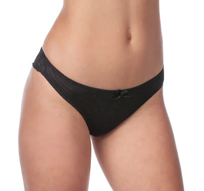 Alegro Lingerie Boudoir Starlet Mesh Sheer Lace Back Tanga Panty Underwear 9002C - Image 1 of 4