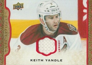 2014-15 UD Masterpieces Memorabilia Framed Red Cloth #25 Keith Yandle/85