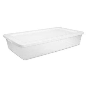 Sterilite 41 Qt. Storage Box Plastic Adult, White - Picture 1 of 8