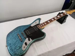 Bacchus Surf 2 Wrap Blue JG Type Made in Japan Solid Body Electric Guitar - Picture 1 of 14