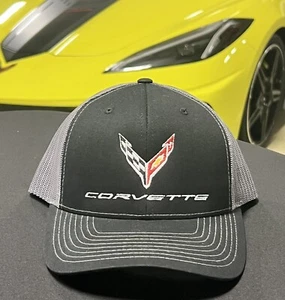 New!! C8 Corvette Mesh Hat Black & Charcoal - Lingenfelter Shop - Ships In Box - Picture 1 of 7