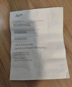 Jandy USA & Canada Jandy Limited Warranty Pamplet - Picture 1 of 2