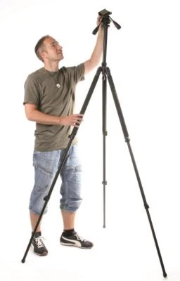 Dörr Alu Stativ Pro Black 3XL Foto Video Höhe 193cm XXXL 3-Wege-Neiger + Tasche - Bild 1 von 4