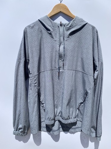 VETEMENTS Pullover Calia By Carrie Underwood grigio maglia 1 2 zip cappuccio giacca elasticizzata L