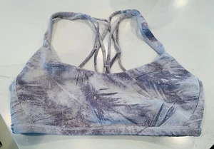 Lululemon Criss Cross Back Size 8, Gray And White Abstract - Picture 1 of 7