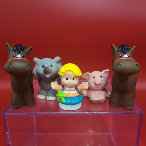 Vintage Fisher Price Little People Eddie and Animals 1997 - Picture 1 of 12