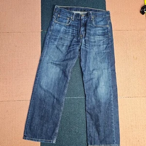 Levis 569 Jeans Mens 32x30 (Fits 34x30) Light Blue Loose Straight Leg Denim V0c - Picture 1 of 9