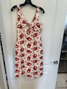 Tocca women’s white & red seashell sleeveless dress size 10 lined. No flaws - Picture 1 of 7