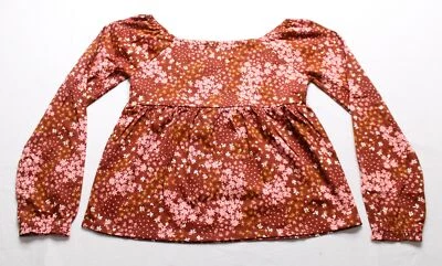 The Children's Place Girl's Long Sleeve Print Smocked Top AW5 Hot Spice Size XL - Image 1 of 3
