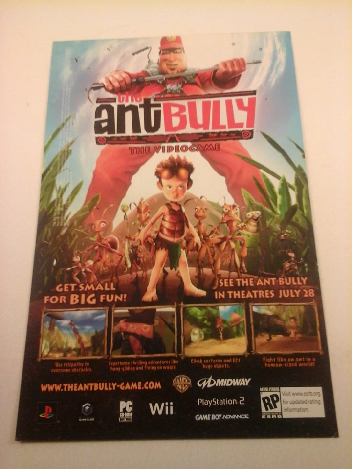 2006 Video Game Print Ad - THE ANT BULLY - GAMECUBE PC WII PS2 GBA PS MIDWAY - Image 1 of 1
