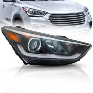 For Hyundai Santa Fe / XL, 2017-2019 Headlight Assembly w/ Bulbs, Right Side - Picture 1 of 9