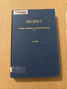 1970 HILBERT Towards A Philosophy Of Modern Mathematics II by FANG Ex Library Hb - Picture 1 of 8