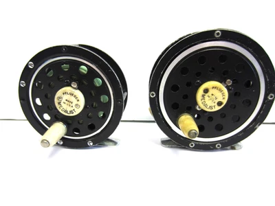 PFLUEGER 1492 DIAMOLITE FLY REEL USA & 1494 USA FLY REEL 带日本框架 — 第 1/4 张图片