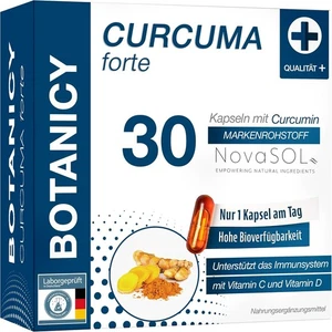 BOTANICY Curcuma Forte 30 Kapseln-NovaSOL Curcumin + Vit C & D,Ohne Piperin - Bild 1 von 4
