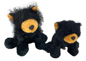 Webkinz Black Bear & Lil Kinz Black Bear Plush Stuffed Animal No Code Ganz - Picture 1 of 12