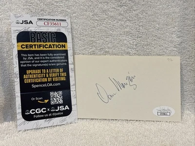 VERY RARE Dan Monzon AUTOGRAPHED 3x5 Index Card, Minnesota Twins, JSA-NICE! - Image 1 of 4