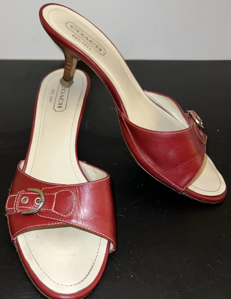 ТРЕНЕР Ashleigh итальянский кожаный пряжки шлепанцы сандалии размер 8 1/2 - Изображение 1 из 4