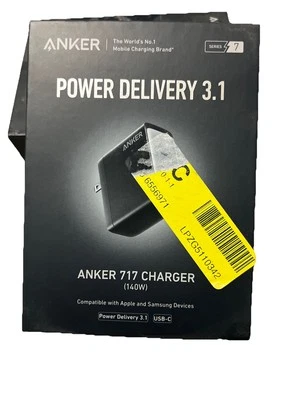 Anker USB C 717 Charger 140W PD 3.1 PPS Laptop for Mac/iPad/Dell/Galaxy A2341111 - Image 1 of 2