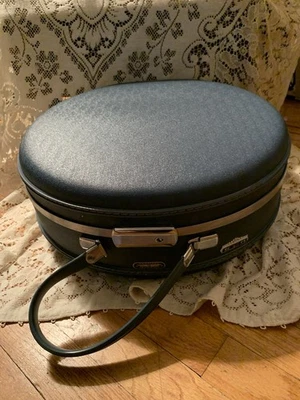 American Tourister KEO Round 16in Blue Luggage Hard Case Suitcase No Key MINT! - Image 1 of 4