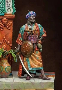 1/24 75mm Resin Plastic Model Medieval Warrior Homme Darme Maure Unpainted - Picture 1 of 1