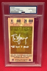 STEVE YOUNG 49ers Signed Authentic Super Bowl XXIX Ticket Stub PSA Slab 85510421 - Picture 1 of 2