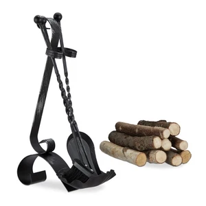 Attrezzi per camino in stile antico 4 pz. Nero Set accessori camino Resistente - Foto 1 di 6