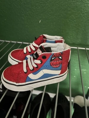 Vans Old Skool Zapatos de caña alta rojos a cuadros con cremallera Niño pequeño Talla 4.5 Foto 1 de 3