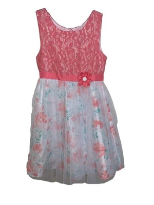 Vestido Jona Michelle Niña (Niños) Ocasión Especial (10, Encaje Coral) Foto 1 de 2